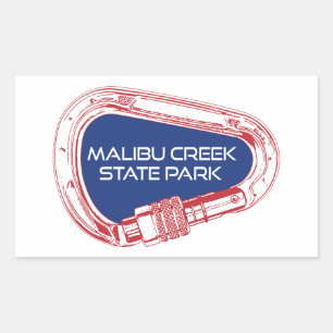 Sticker Rectangulaire Malibu Creek State Park Escalade Rock Carabiner