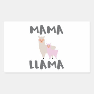 Sticker Rectangulaire Mama Llama Maman