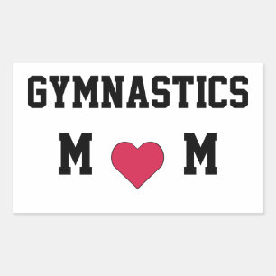 Sticker Rectangulaire Maman de gymnastique