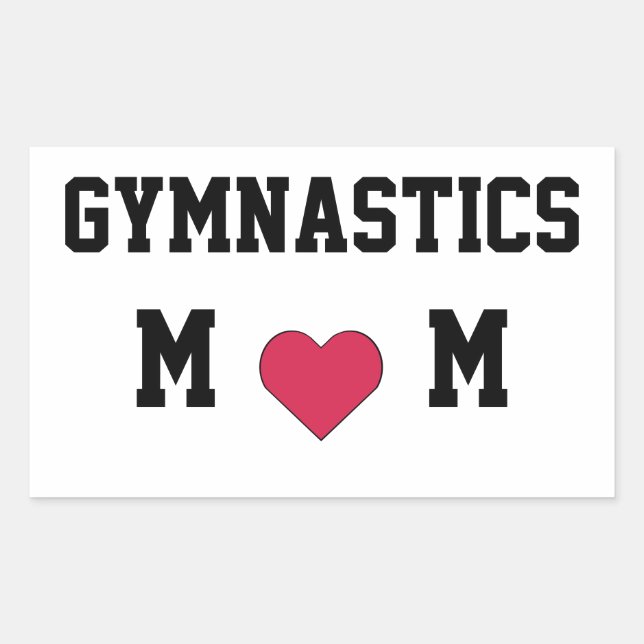 Sticker Rectangulaire Maman de gymnastique (Devant)