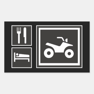 Sticker Rectangulaire Mange Sleep QUAD !