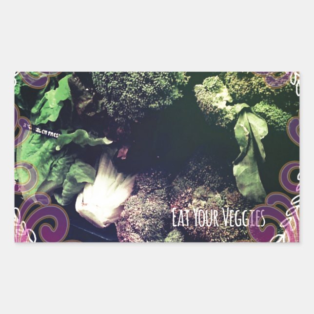 Sticker Rectangulaire Mange tes Légumes (Devant)