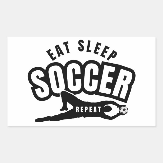 Sticker Rectangulaire manger dormir football répéter  (Devant)