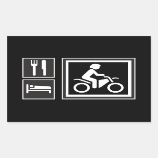 Sticker Rectangulaire Manger. Dormir. MARCHE !