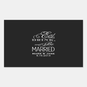 Sticker Rectangulaire Mangez et soyez mariés