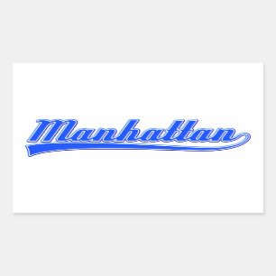 Sticker Rectangulaire Manhattan avec lave
