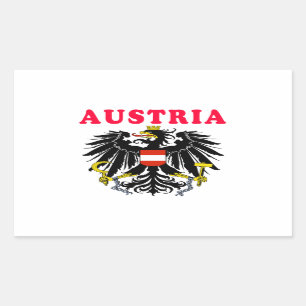 Sticker Rectangulaire Manteau de l'Autriche des conceptions de bras