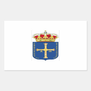 Sticker Rectangulaire Manteau des Asturies des bras (Espagne)