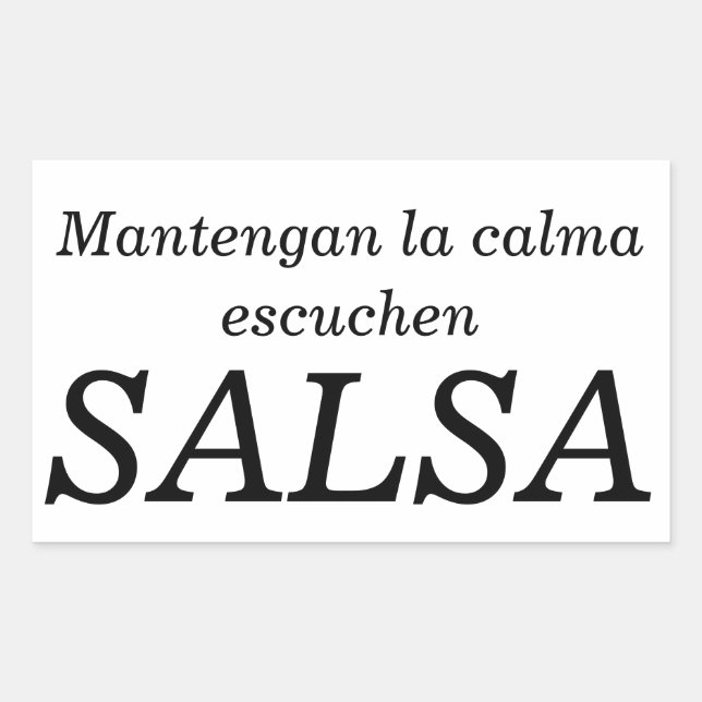 Sticker Rectangulaire mantengan la calma (Devant)