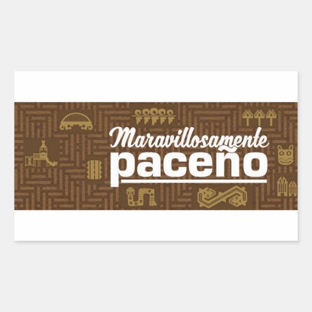 Sticker Rectangulaire Maravillosamente paceño (Devant)