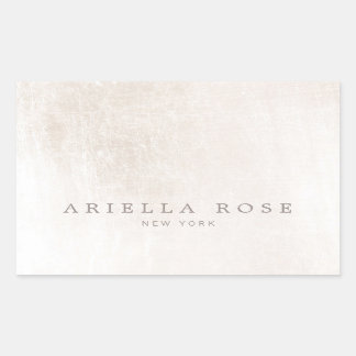 Sticker Rectangulaire Marbre blanc brossé simple et élégant professionne