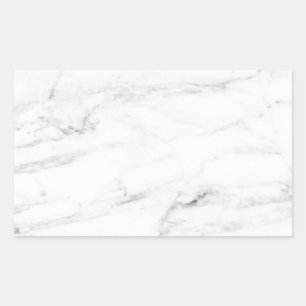 Sticker Rectangulaire Marbre blanc personnalisé blanc Élégant Modèle
