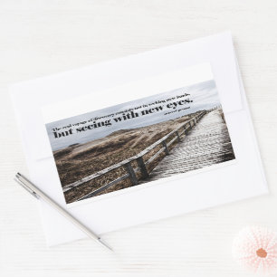 Sticker Rectangulaire Marcel Proust Citation Inspirationnelle "Nouveaux 