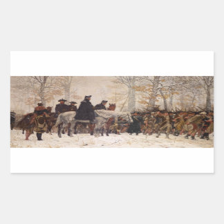 Sticker Rectangulaire Marche à Valley Forge - William Trego (1883)