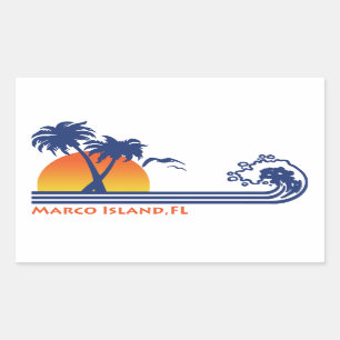 Sticker Rectangulaire Marco Island FL