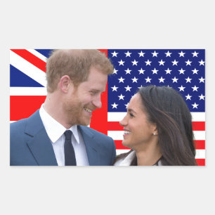 Sticker Rectangulaire Mariage royal Harry et Meghan