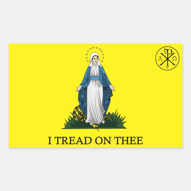 Sticker Rectangulaire Marie : Concasseur de Serpent (Devant)