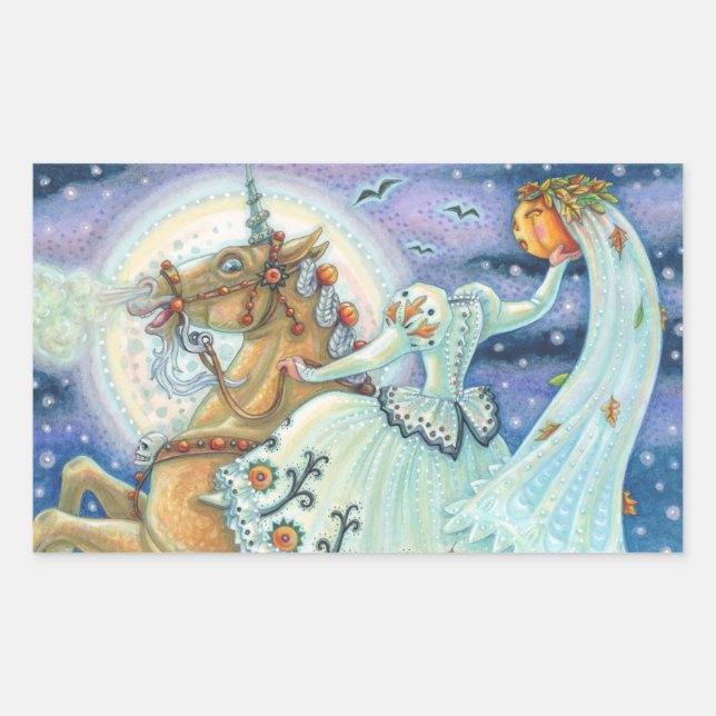 STICKER RECTANGULAIRE MARIÉE DE SLEEPY HOLLOW, FEUILLE D'AUTOCOLLANTS LI (Devant)