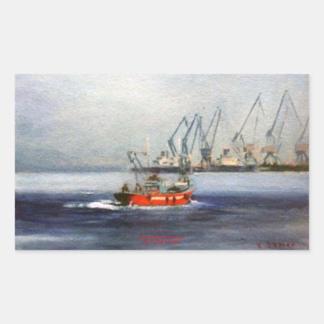 Sticker Rectangulaire Marina/Mariña/Seascape (Devant)