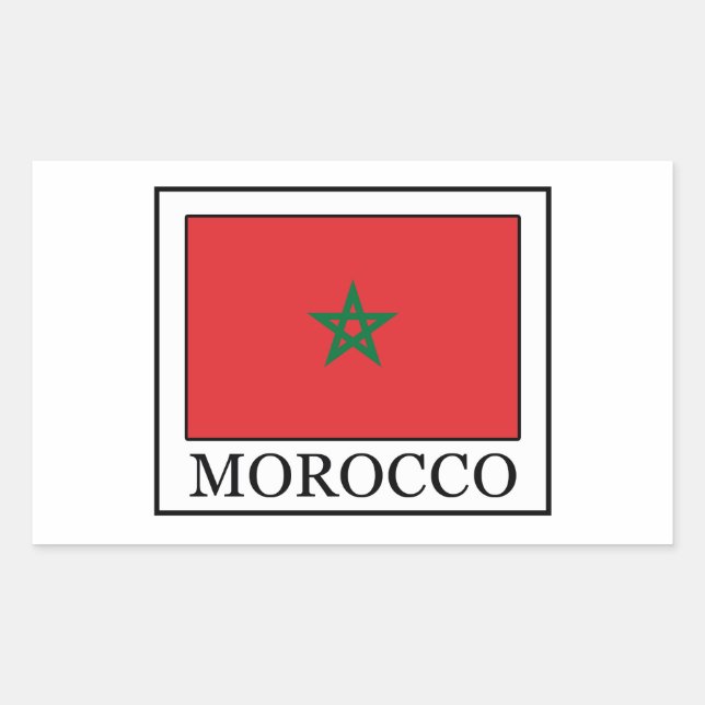 Sticker Rectangulaire Maroc (Devant)