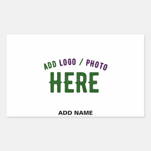 STICKER RECTANGULAIRE MARQUE BLANCHE MODERNE ET PERSONNALISABLE VÉRIFIÉE (Devant)