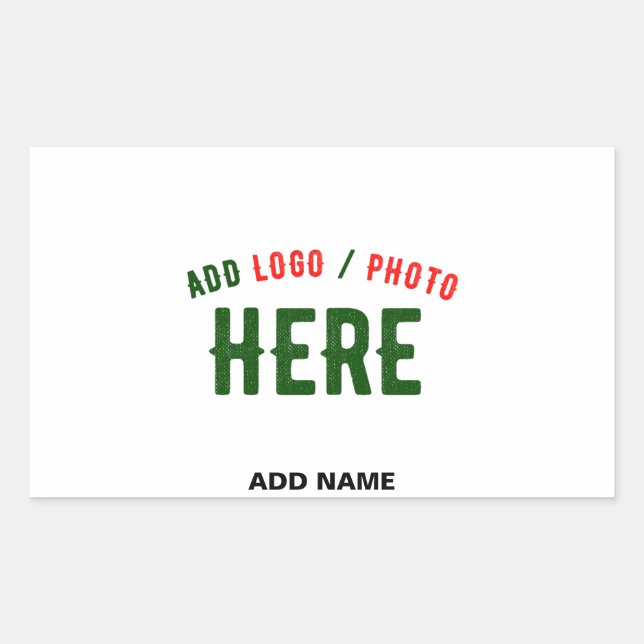 STICKER RECTANGULAIRE MARQUE BLANCHE MODERNE ET PERSONNALISABLE VÉRIFIÉE (Devant)