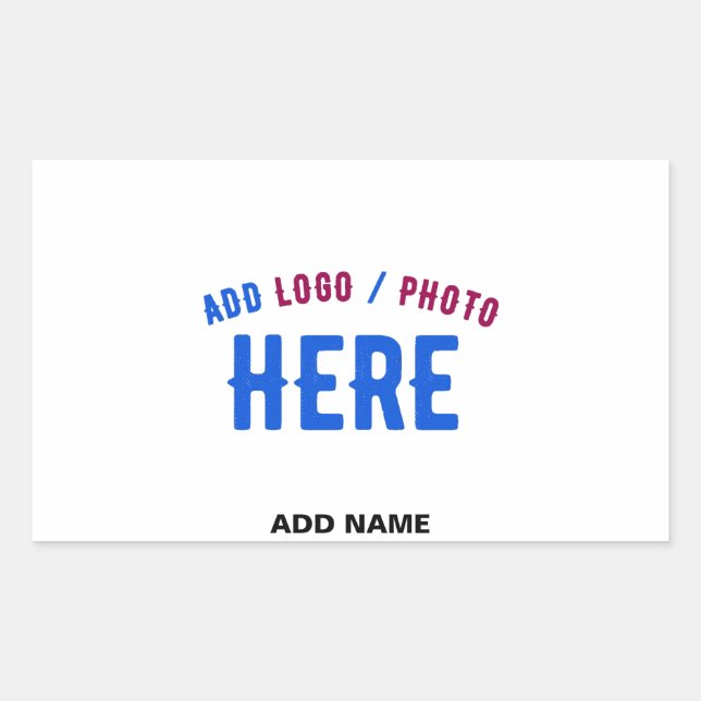 STICKER RECTANGULAIRE MARQUE BLANCHE MODERNE ET PERSONNALISABLE VÉRIFIÉE (Devant)