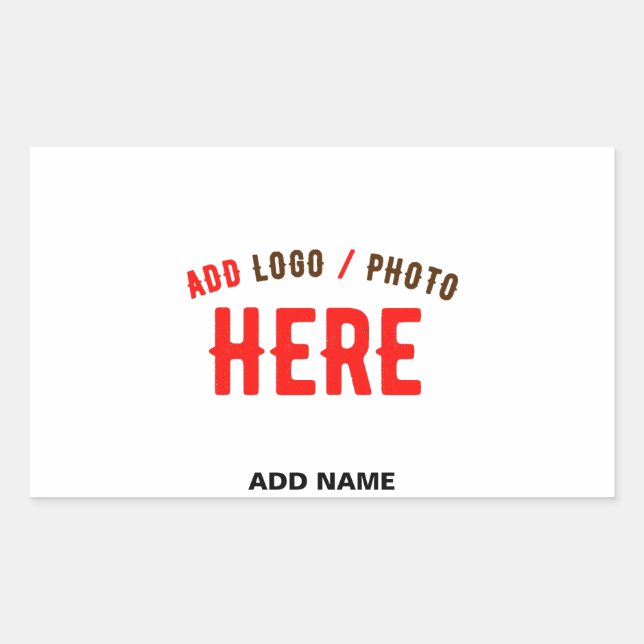 STICKER RECTANGULAIRE MARQUE BLANCHE MODERNE ET PERSONNALISABLE VÉRIFIÉE (Devant)