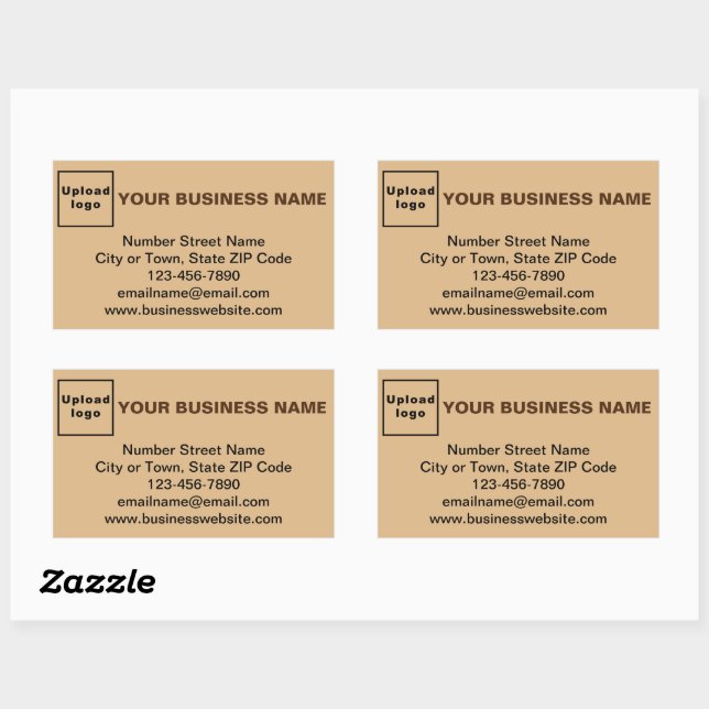 Sticker Rectangulaire Marque commerciale sur l'autocollant rectangle Bro (Feuille)