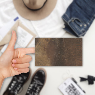 Sticker Rectangulaire Marque en cuir Faux Faux Cowhide