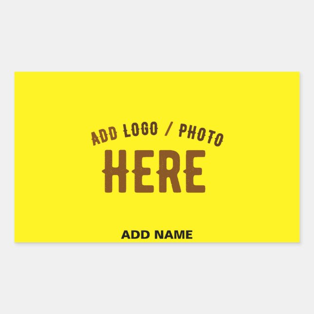 STICKER RECTANGULAIRE MARQUE VÉRIFIÉE JAUNE CLAIR ET MODERNE (Devant)