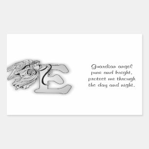 Sticker Rectangulaire Marquez avec des lettres le noir d'initiale