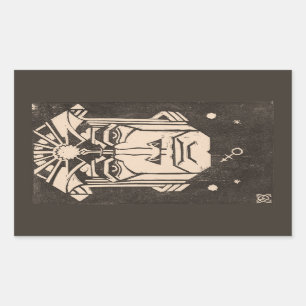 Sticker Rectangulaire Mars Ares Dieu de la guerre Mythologie grecque Noi