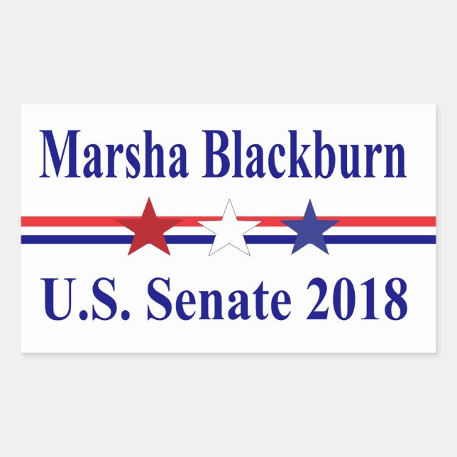 Sticker Rectangulaire Marsha Blackburn Sénat 2018 Tennessee (Devant)