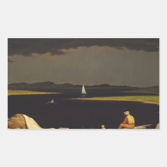 Sticker Rectangulaire Martin Johnson Heade - À l'approche de l'orage (Devant)