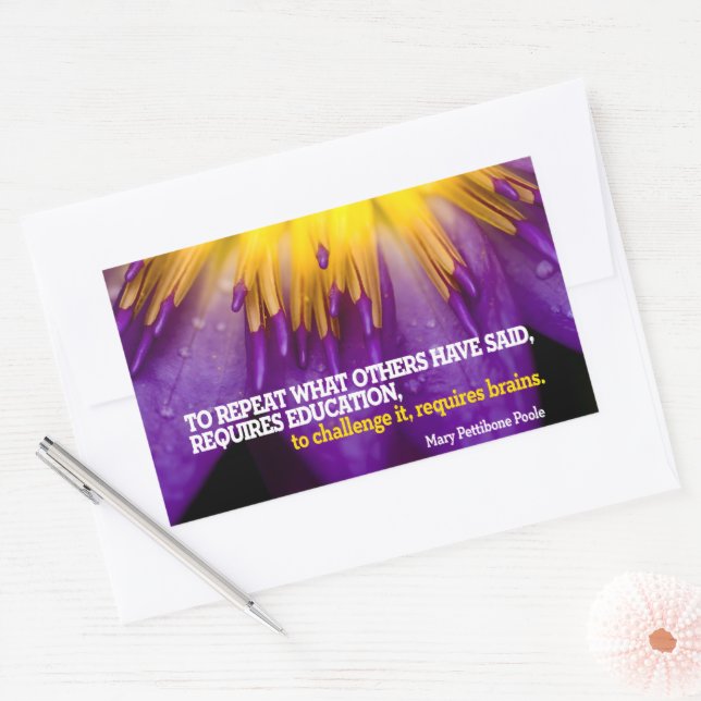 Sticker Rectangulaire Mary Pettibone Poole Citation Inspirationnelle "Ce (Enveloppe)