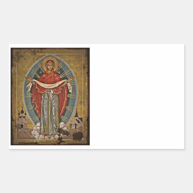 Sticker Rectangulaire Mary Protector Theotokos (Devant)