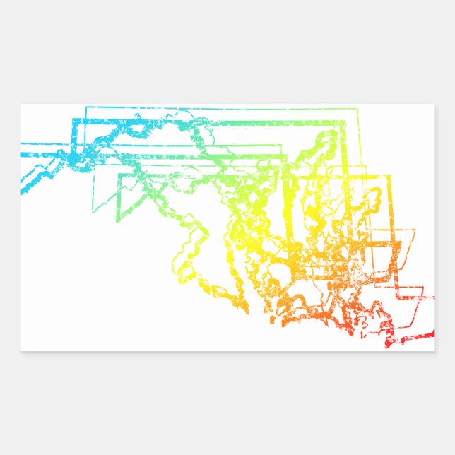 Sticker Rectangulaire maryland chill flou (Devant)
