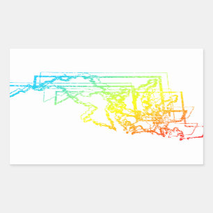 Sticker Rectangulaire maryland chill flou