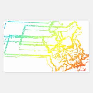 Sticker Rectangulaire masachusetts refroidissement flur