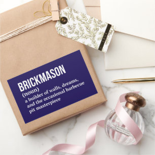 Sticker Rectangulaire Mason Worker définition amusante
