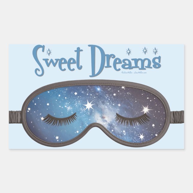 Sticker Rectangulaire Masque de visage Sweet Dreams (Devant)
