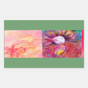 STICKER RECTANGULAIRE MASQUE EN ROUGE