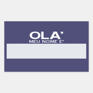 Sticker Rectangulaire Masquez bonjour mon nom est… personnalisable