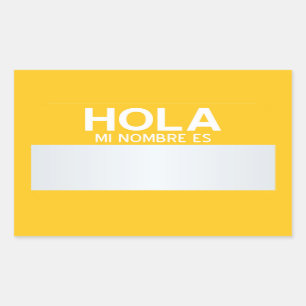 Sticker Rectangulaire Masquez bonjour mon nom est… personnalisable
