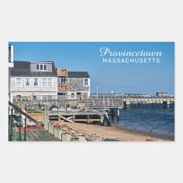Sticker Rectangulaire Massachusetts de Provincetown (Devant)