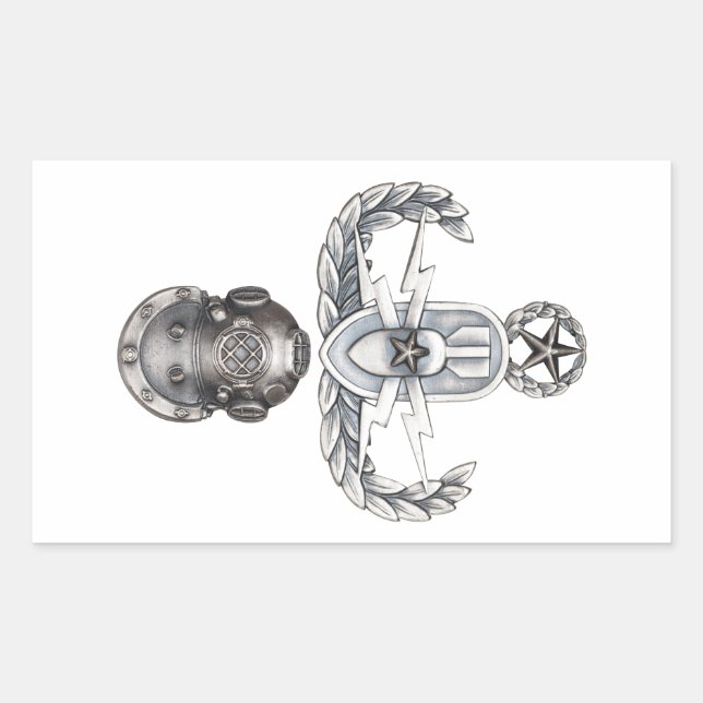 Sticker Rectangulaire Master EOD 2e classe (Devant)