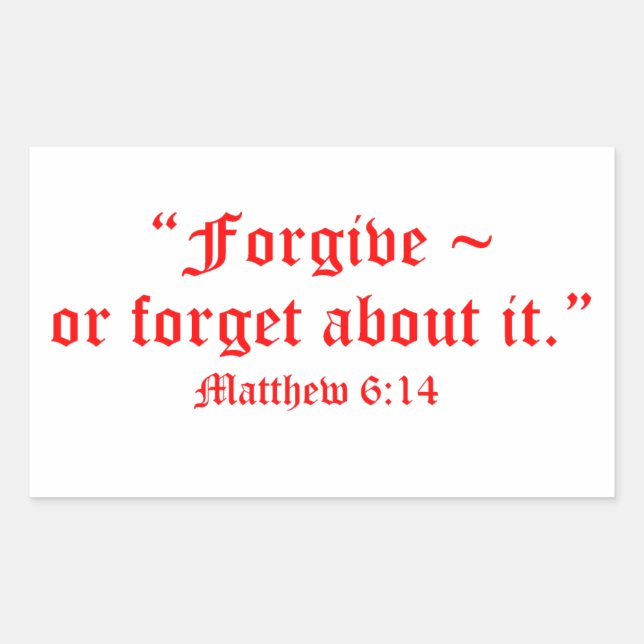Sticker Rectangulaire Matt 6:14 (Devant)