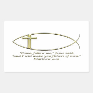 Sticker Rectangulaire Matthieu 4:19