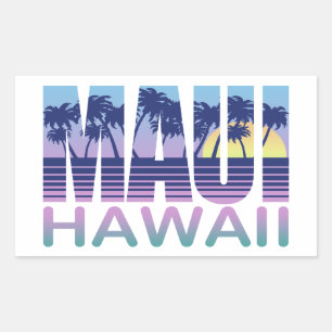 Sticker Rectangulaire Maui Hawaii